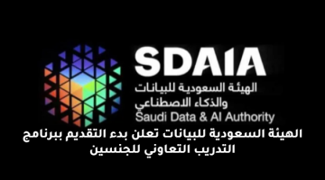الهيئة السعودية للبيانات تعلن بدء التقديم ببرنامج التدريب التعاوني للجنسين