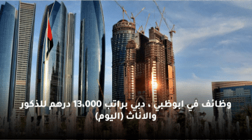 وظائف في ابوظبي ، دبي براتب 13،000 درهم للذكور والاناث (اليوم)